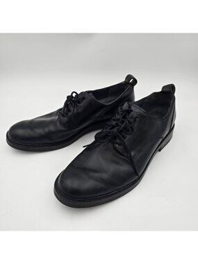 Sperry Mens Gold Cup Oxford Shoes Size 10.5 Black Leather Waterproof Lace-Up